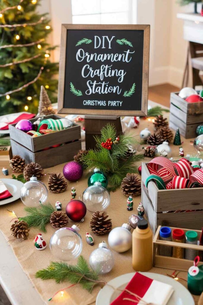 DIY Ornament Crafting Station