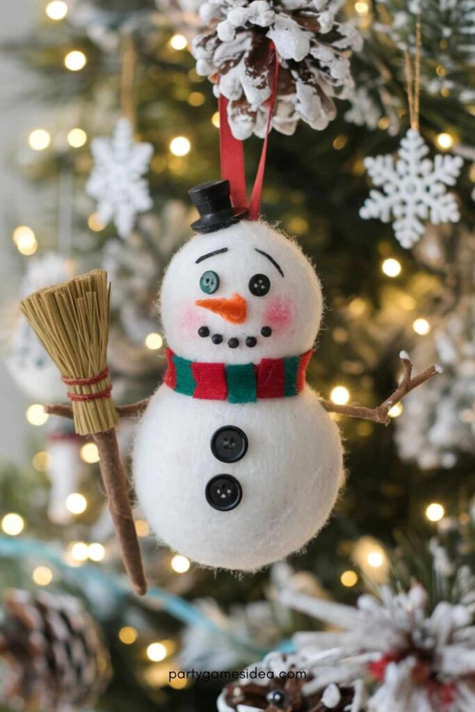 DIY Snowman Ornaments