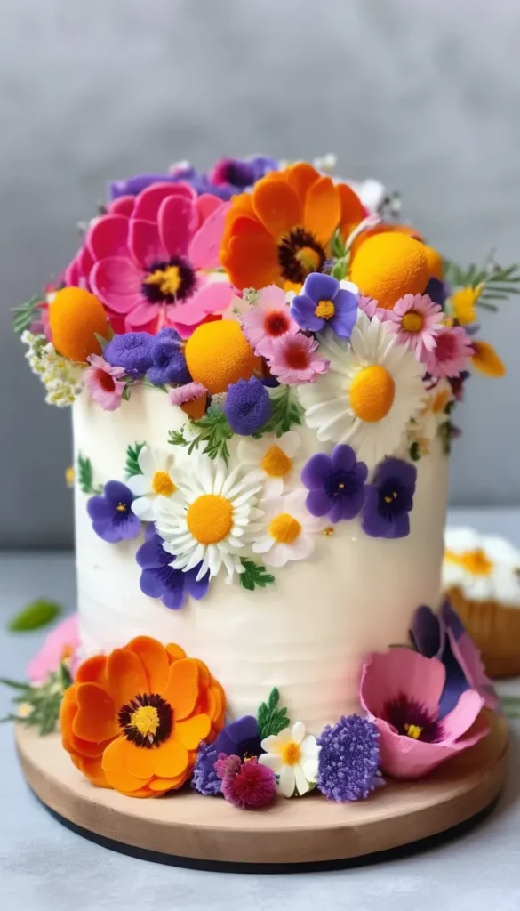 Edible Flower Cake