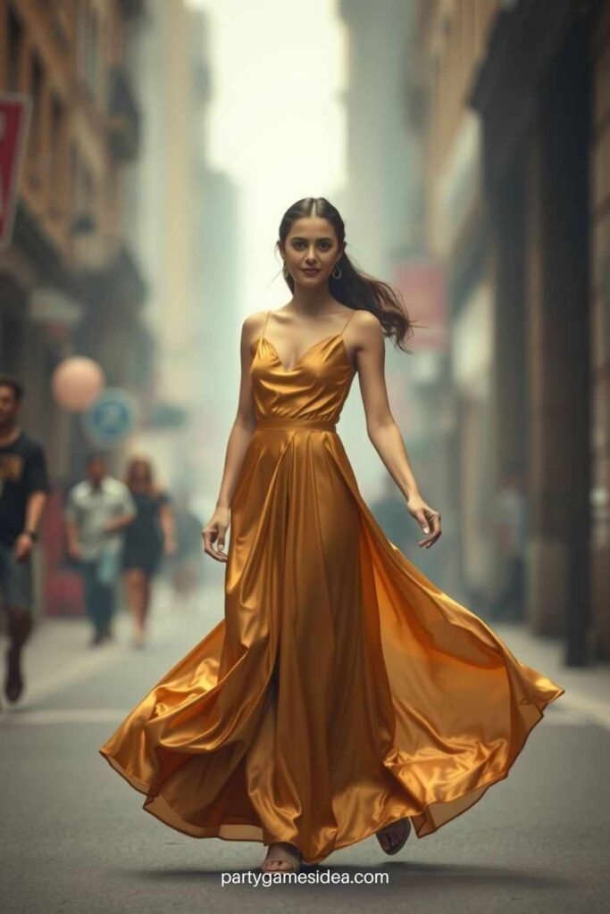 Elegant Gold Maxi Dress