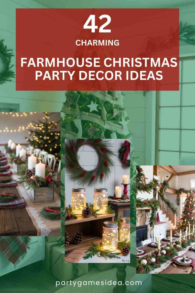 Farmhouse Christmas Party Decor