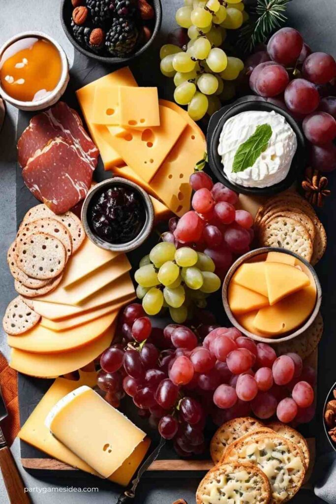 Festive Cheese and Charcuterie Board 