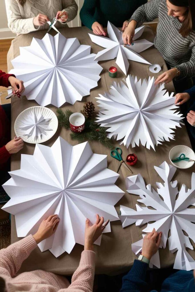 Giant Paper Snowflakes