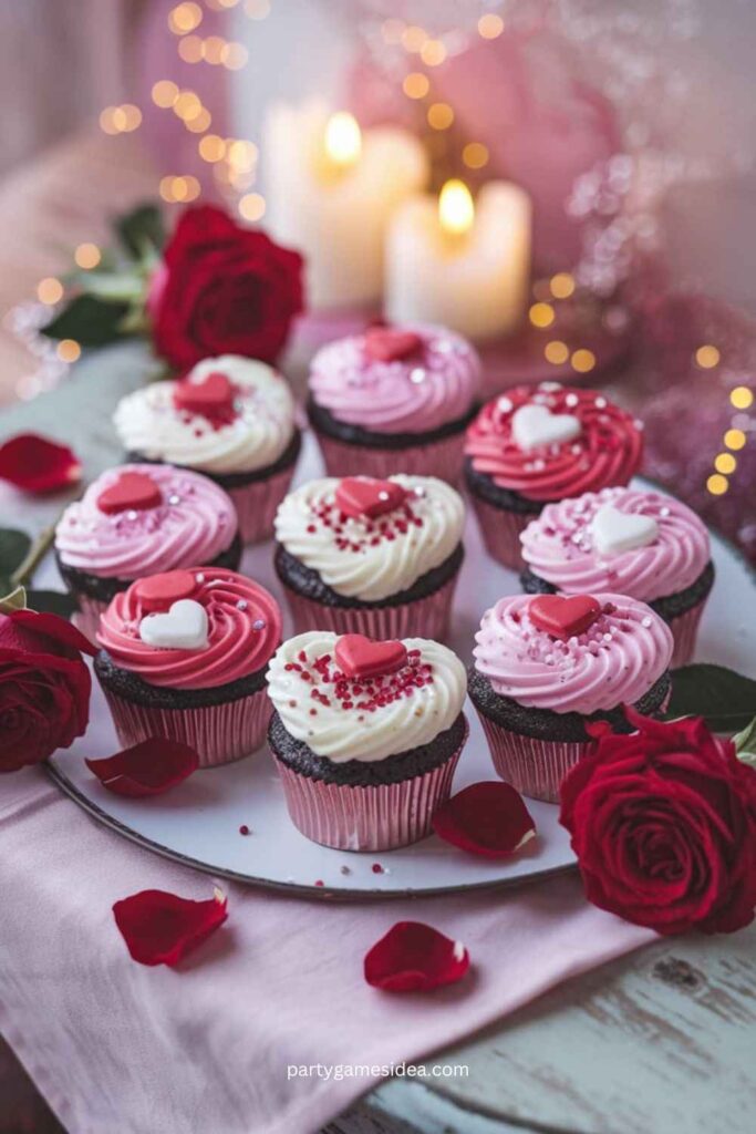 Heart-Shaped Cupcakes