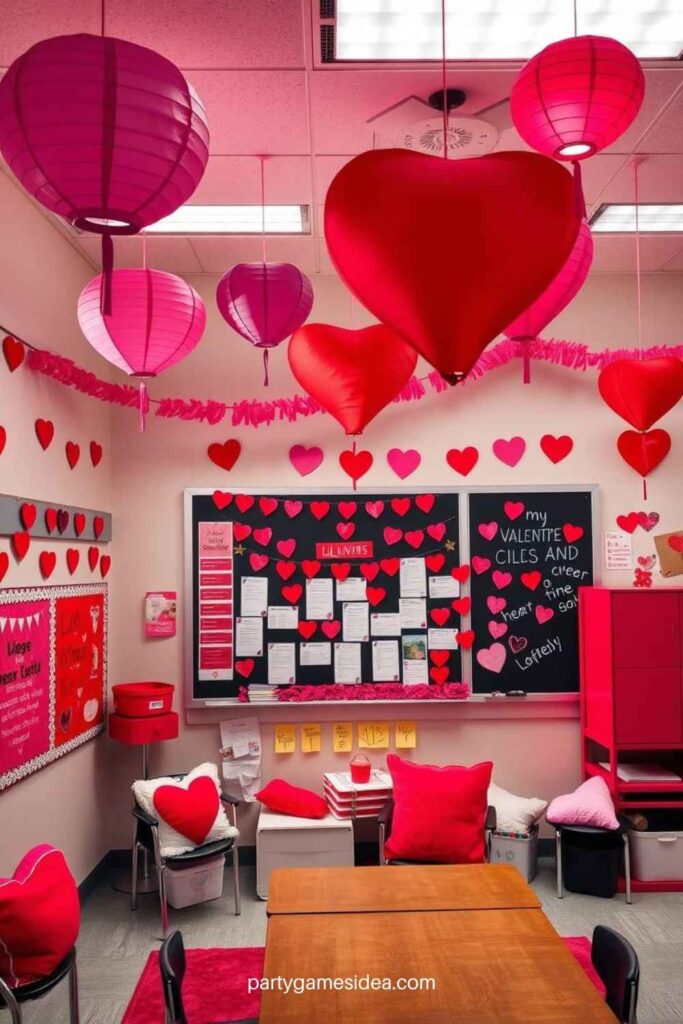 Heart-Themed Classroom Decorations