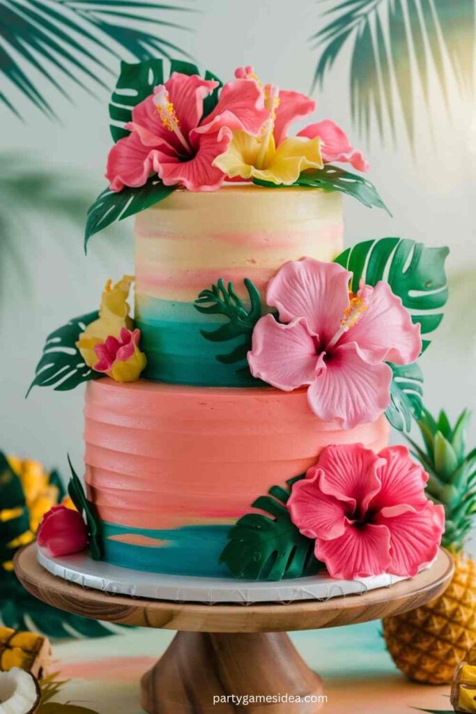 Hibiscus Flower Cake