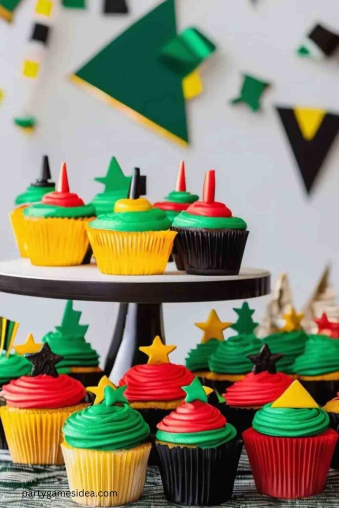 Kwanzaa-Themed Cupcakes