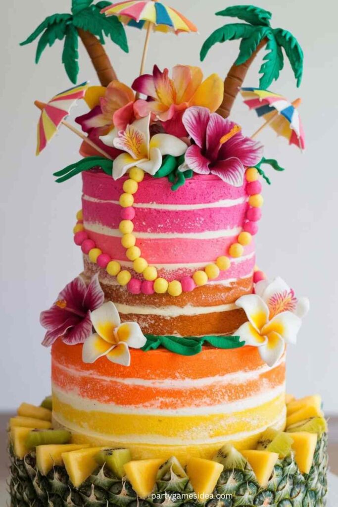 Luau Party Cake