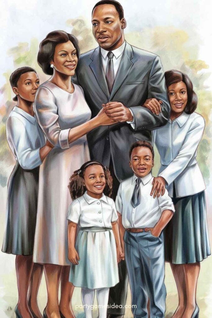 MLK Jr. with His Family