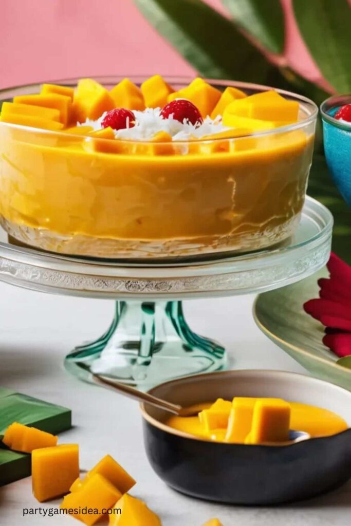 Mango and Coconut Pudding