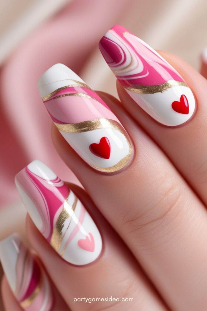 Marble Effect with Hearts