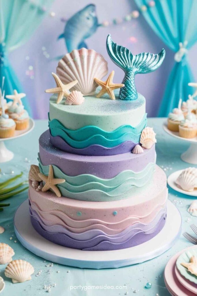 Mermaid-Inspired Cake