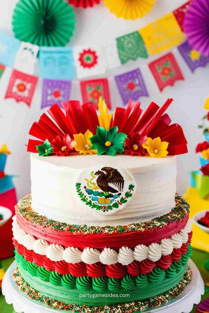 Mexican Flag Cake