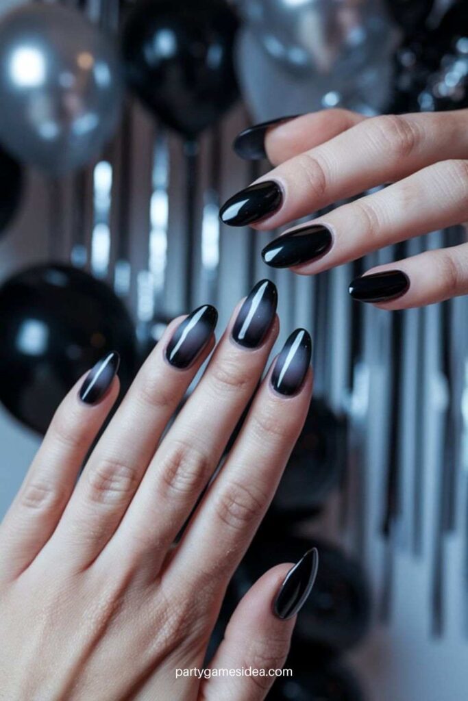 Ombre Black Nails