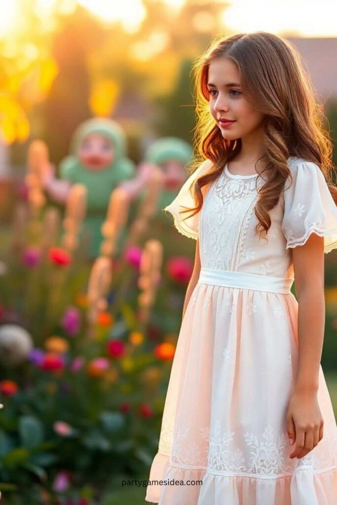 Pastel Tea-Length Dress