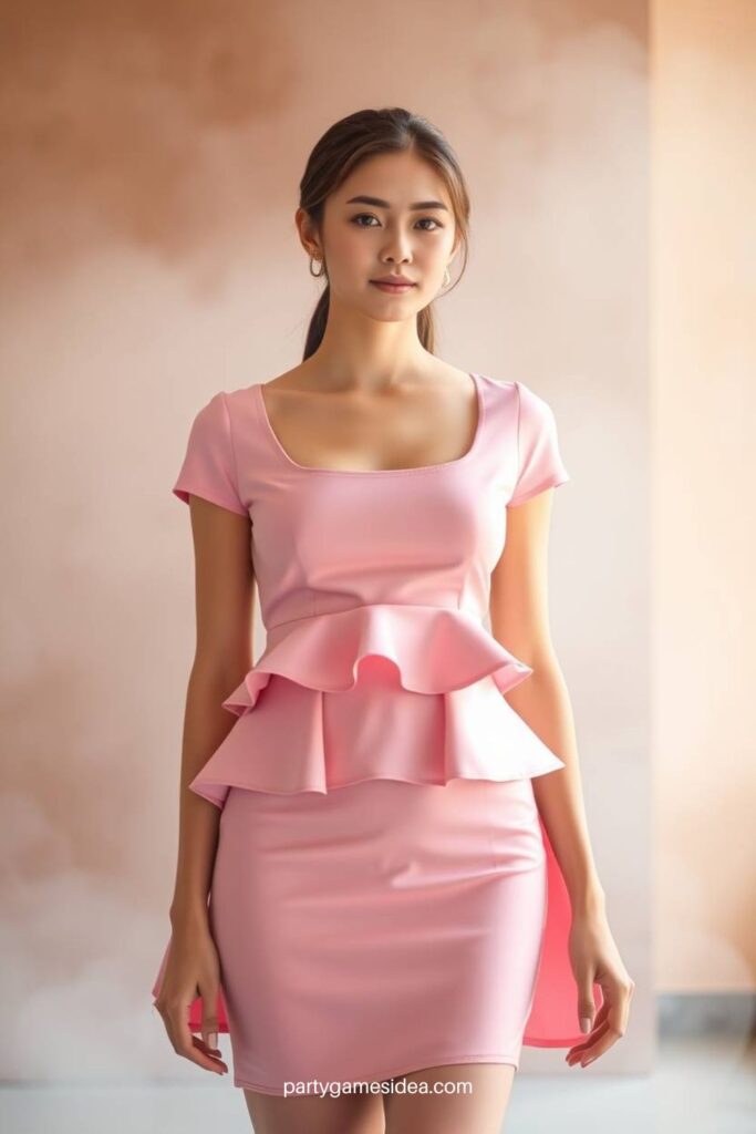 Peplum Pink Dress