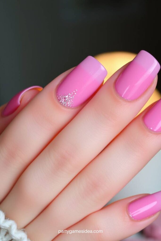 Pink Ombre Nails