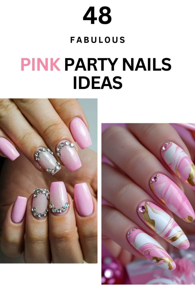 Pink Party Nails Ideas