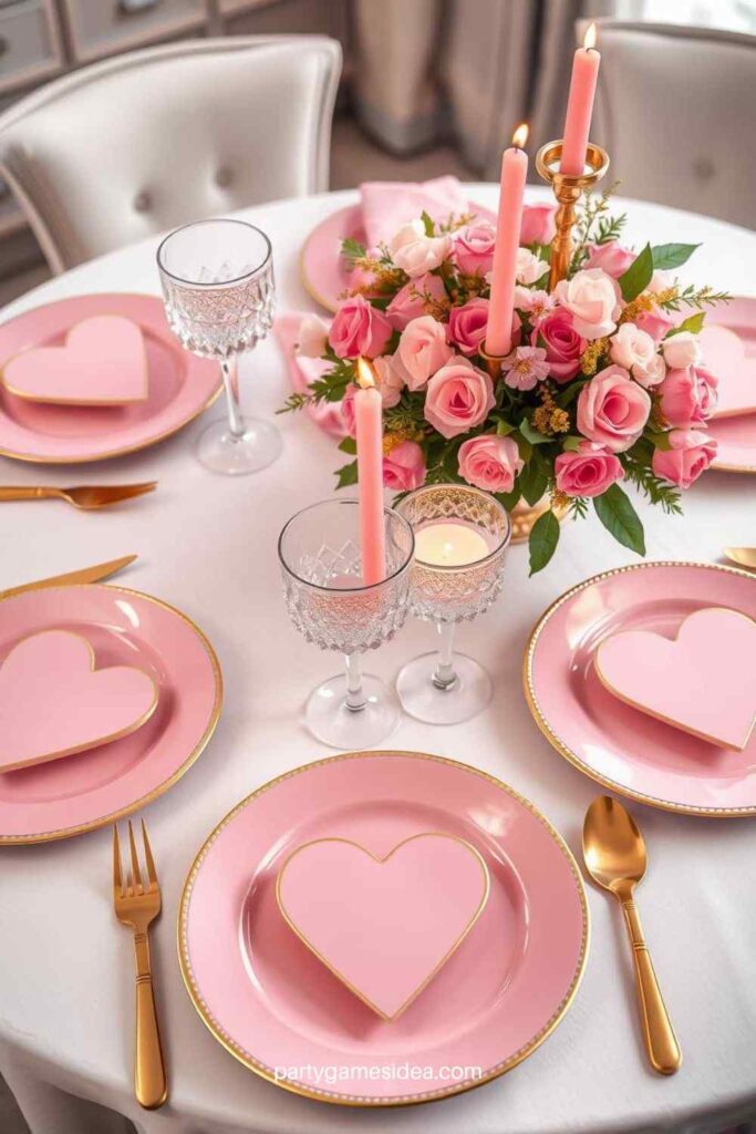 Pink and Gold Tableware