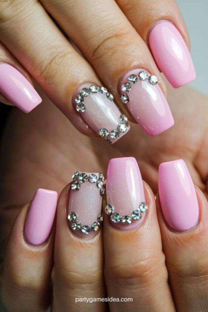 Pink with Rhinestones