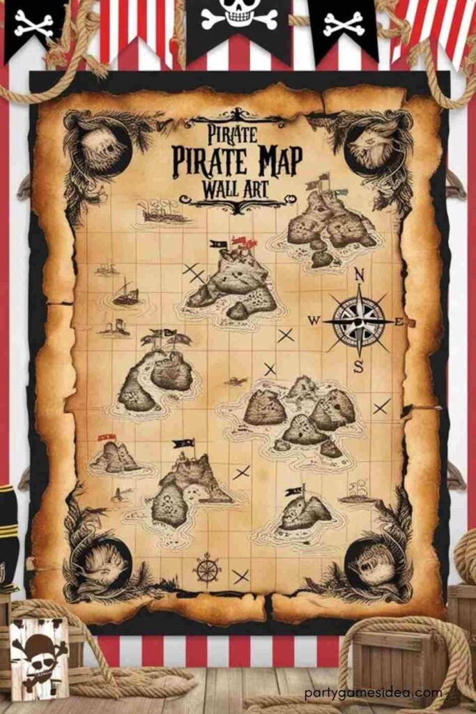 Pirate Map Wall Art