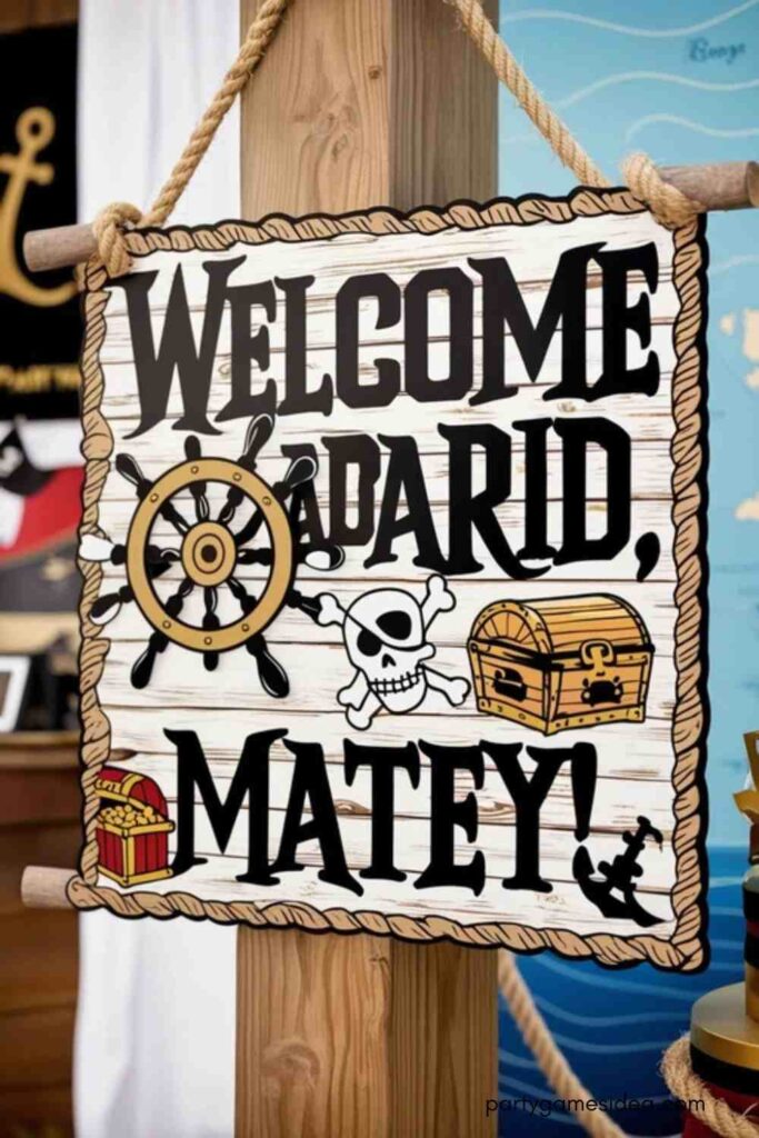 Pirate Themed Welcome Sign