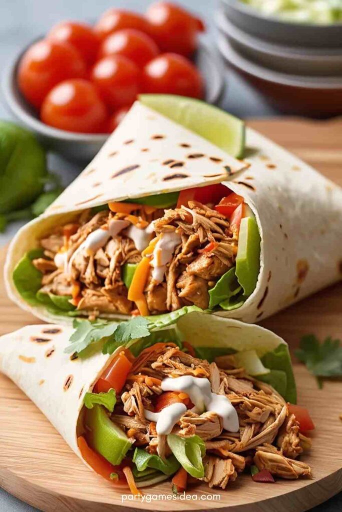 Pulled Chicken Wraps