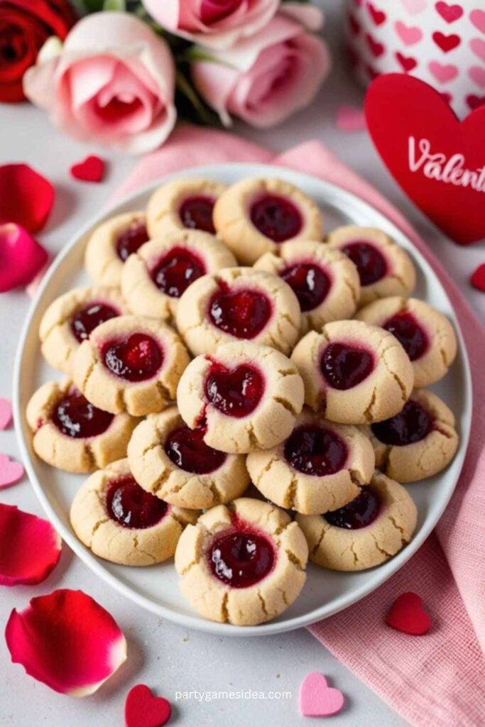 Raspberry Thumbprint Cookies