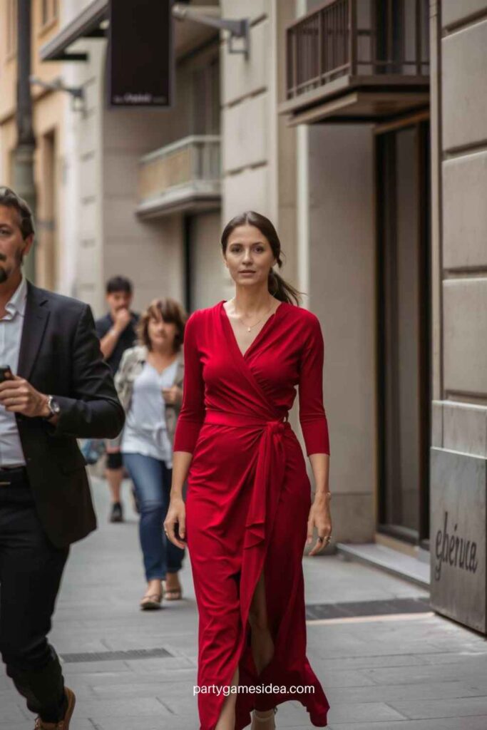 Red Wrap Dress