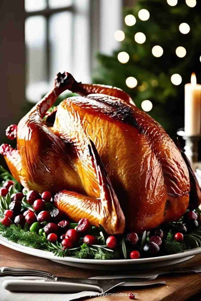 Roast Turkey with Cranberry Sauce