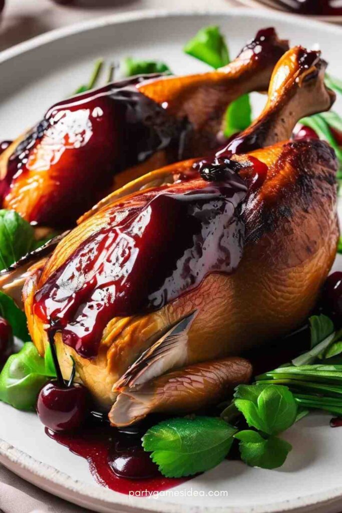 Roasted Duck with Cherry Glaze