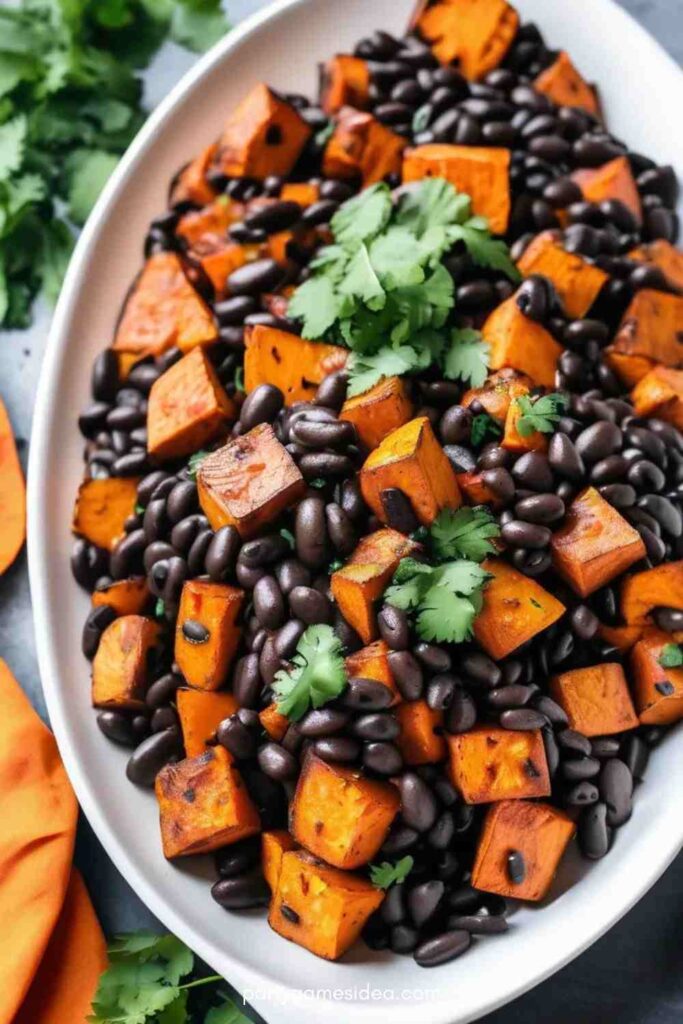 Roasted Sweet Potatoes and Black Beans