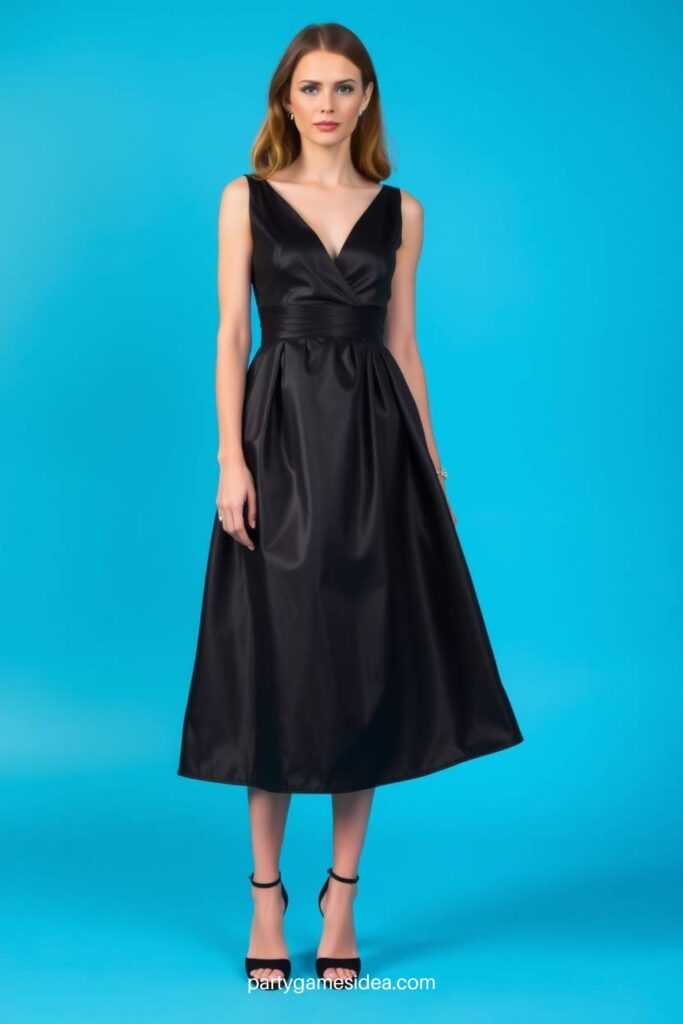 Satin Black Dress