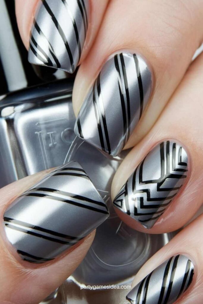 Silver Stripes and Geometric Patterns