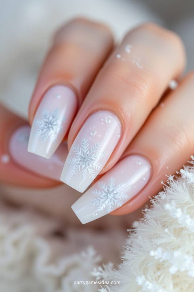 Snowflake Nail Art