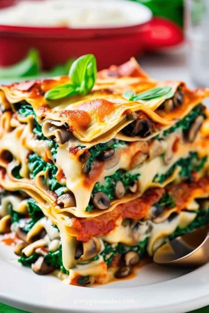 Spinach and Mushroom Lasagna