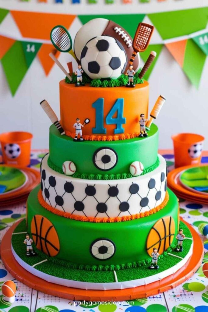 Sports-Themed Cake