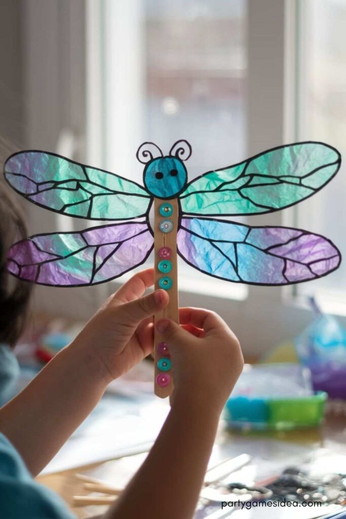 Stained Glass Dragonfly