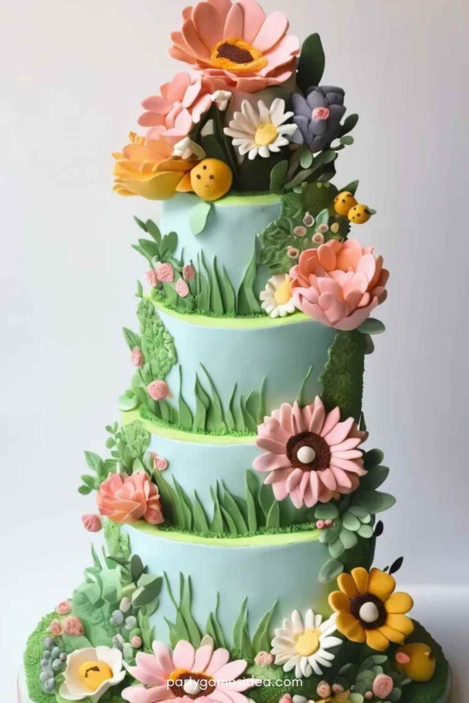 Tiered Garden Cake