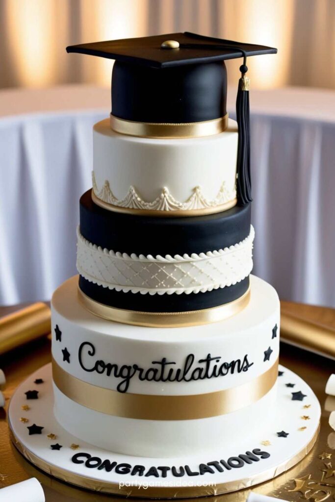 Tiered Graduation Cake