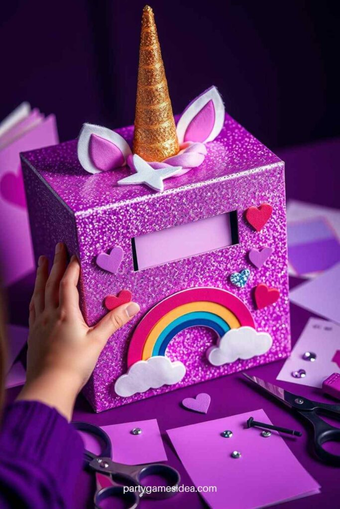 Unicorn-Themed Card Box