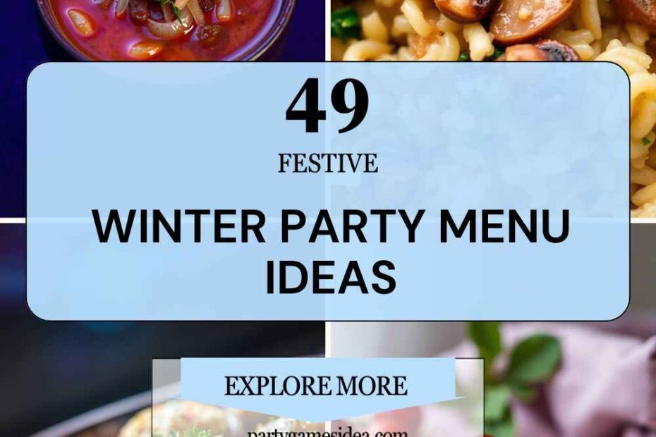 Winter Party Menu Ideas