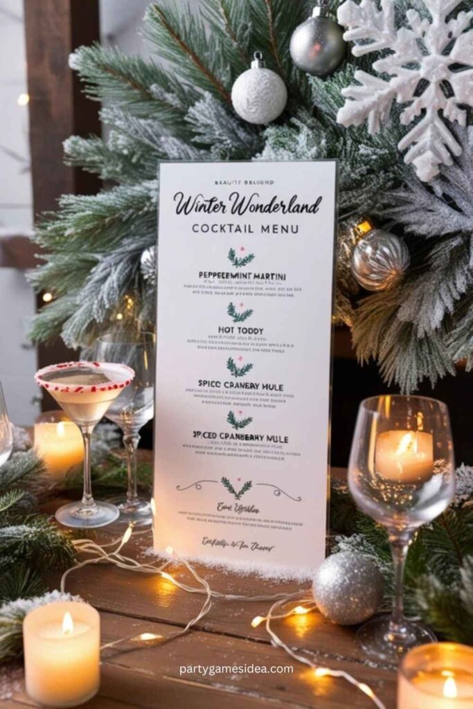 Winter Wonderland Cocktail Menu