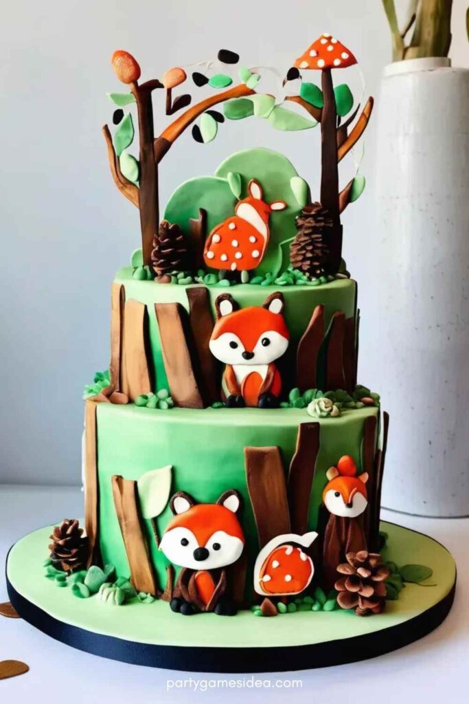 Woodland Theme Cake