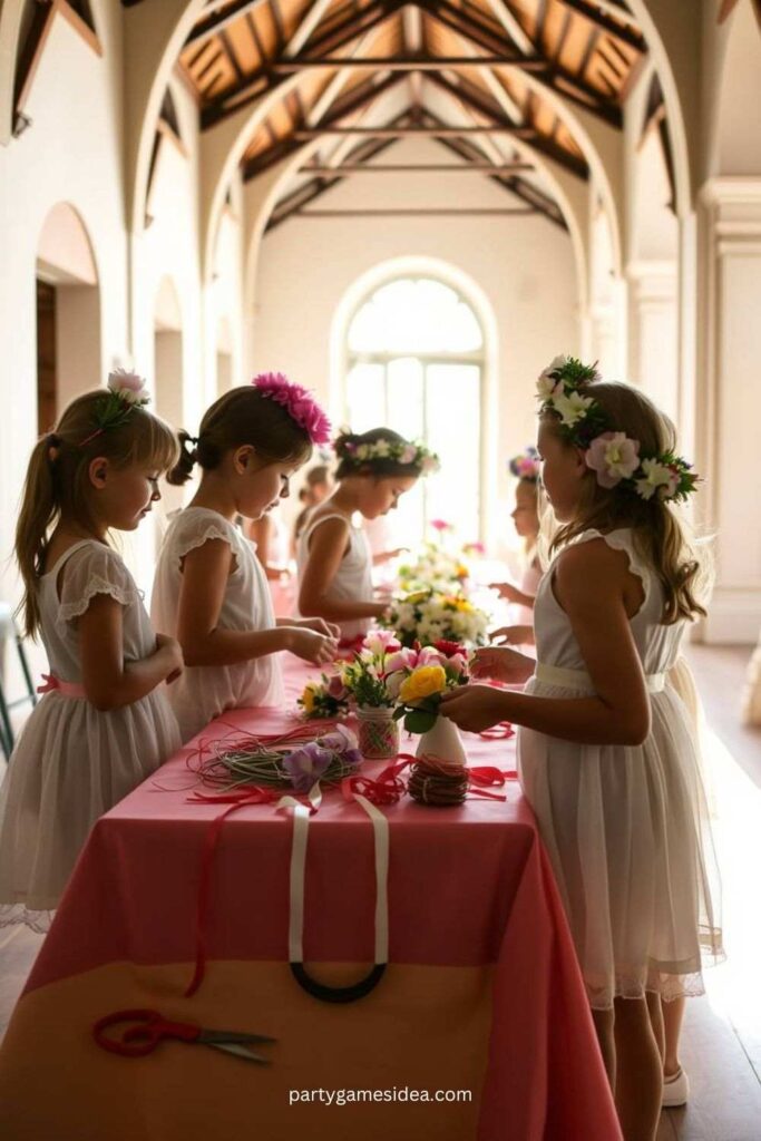 A Flower Crown Making Station