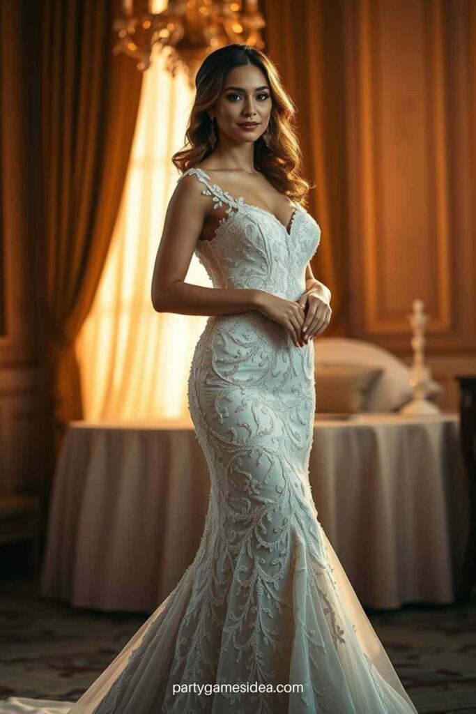 Beaded Mermaid Wedding Dress