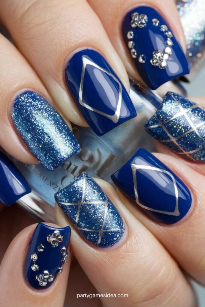 Blue & Silver Combination