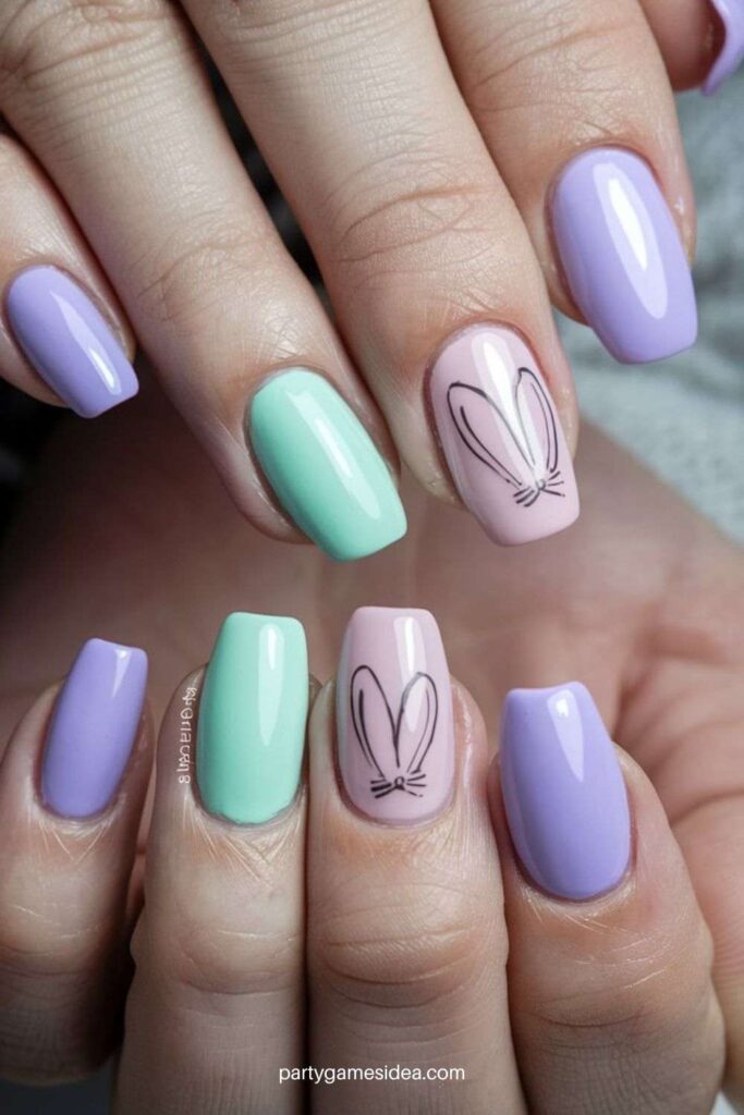 Bunny Ears Accent Nail