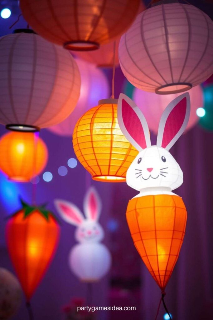 Carrot and Bunny Paper Lanterns