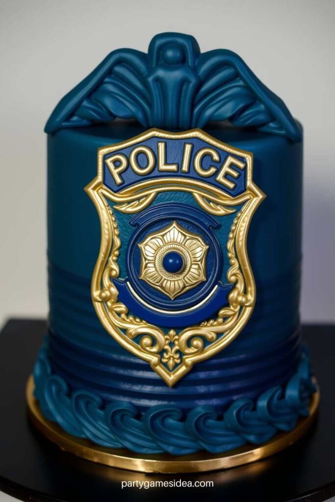 Custom Police Badge Cake